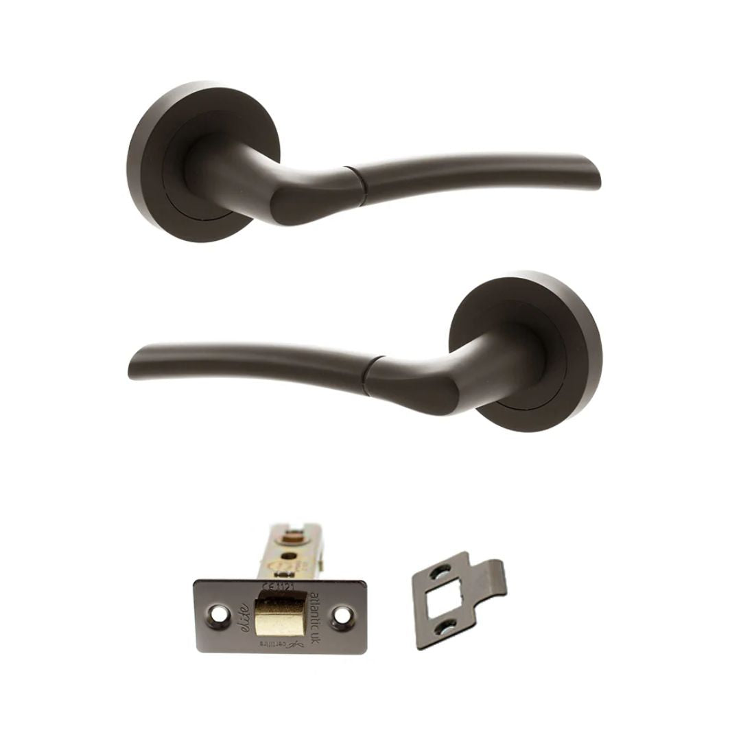Atlantic S33R Status Indiana on Round Rose Door Handle Pack