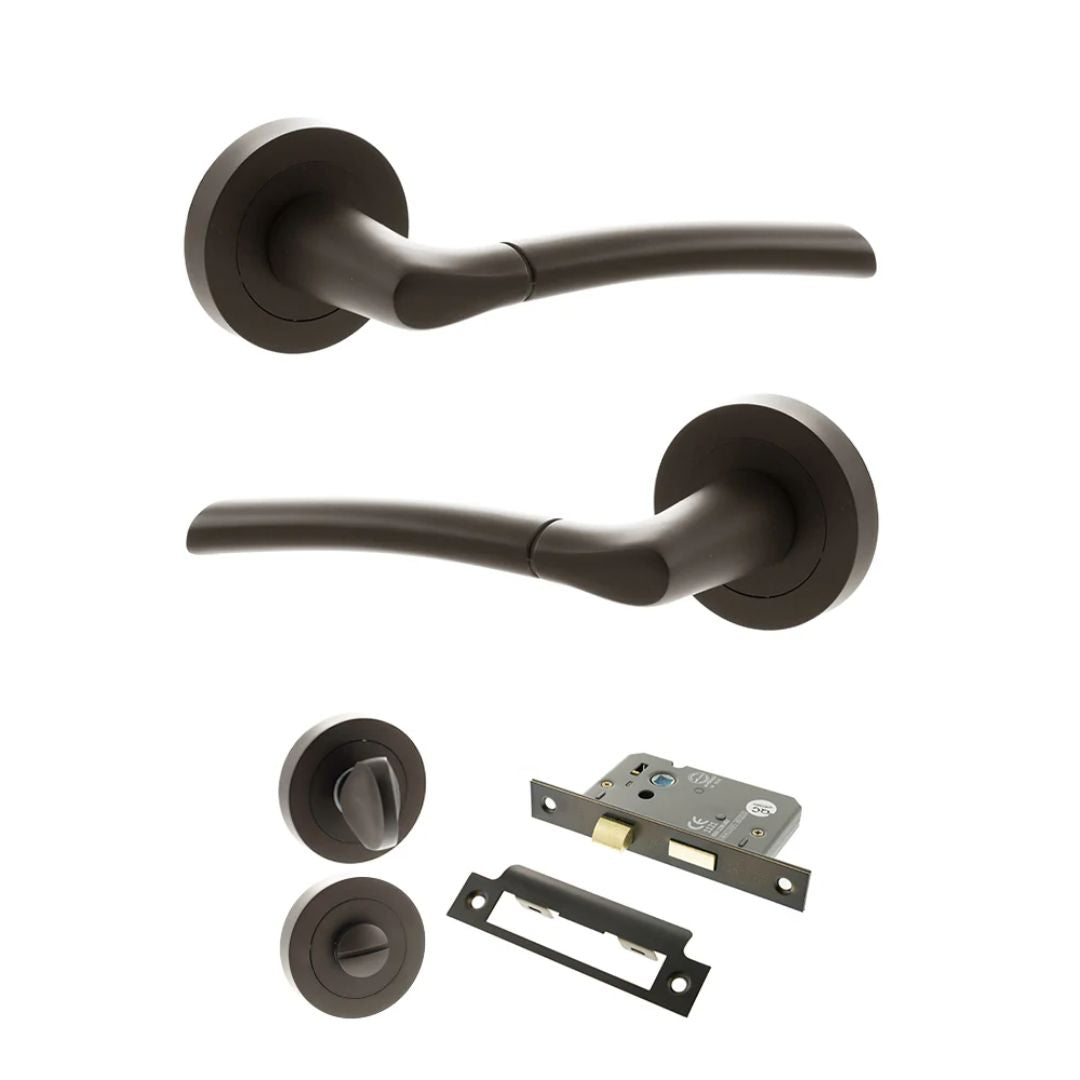 Atlantic S33R Status Indiana on Round Rose Door Handle Pack