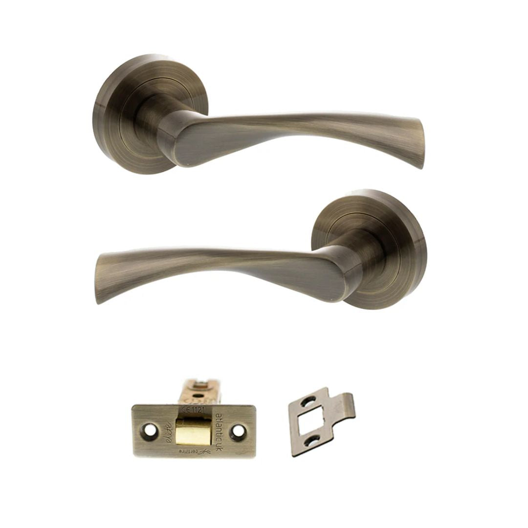 Atlantic S34R Status Colorado on Round Rose Door Handle Pack
