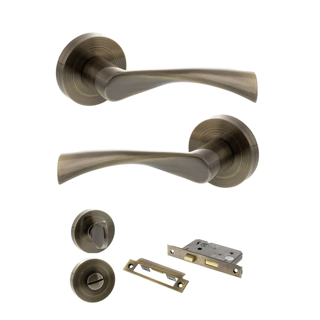 Atlantic S34R Status Colorado on Round Rose Door Handle Pack
