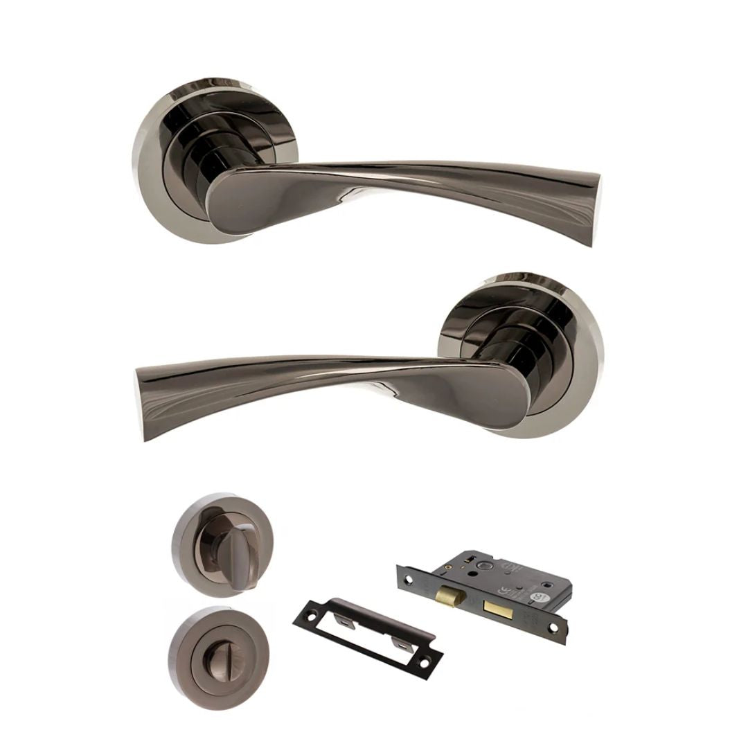 Atlantic S34R Status Colorado on Round Rose Door Handle Pack