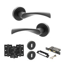 STATUS Colorado Door Handle Pack (3 Lever Lock Set - 3" CE Sashlock, 3" Premium Hinges x3) - Matt Black