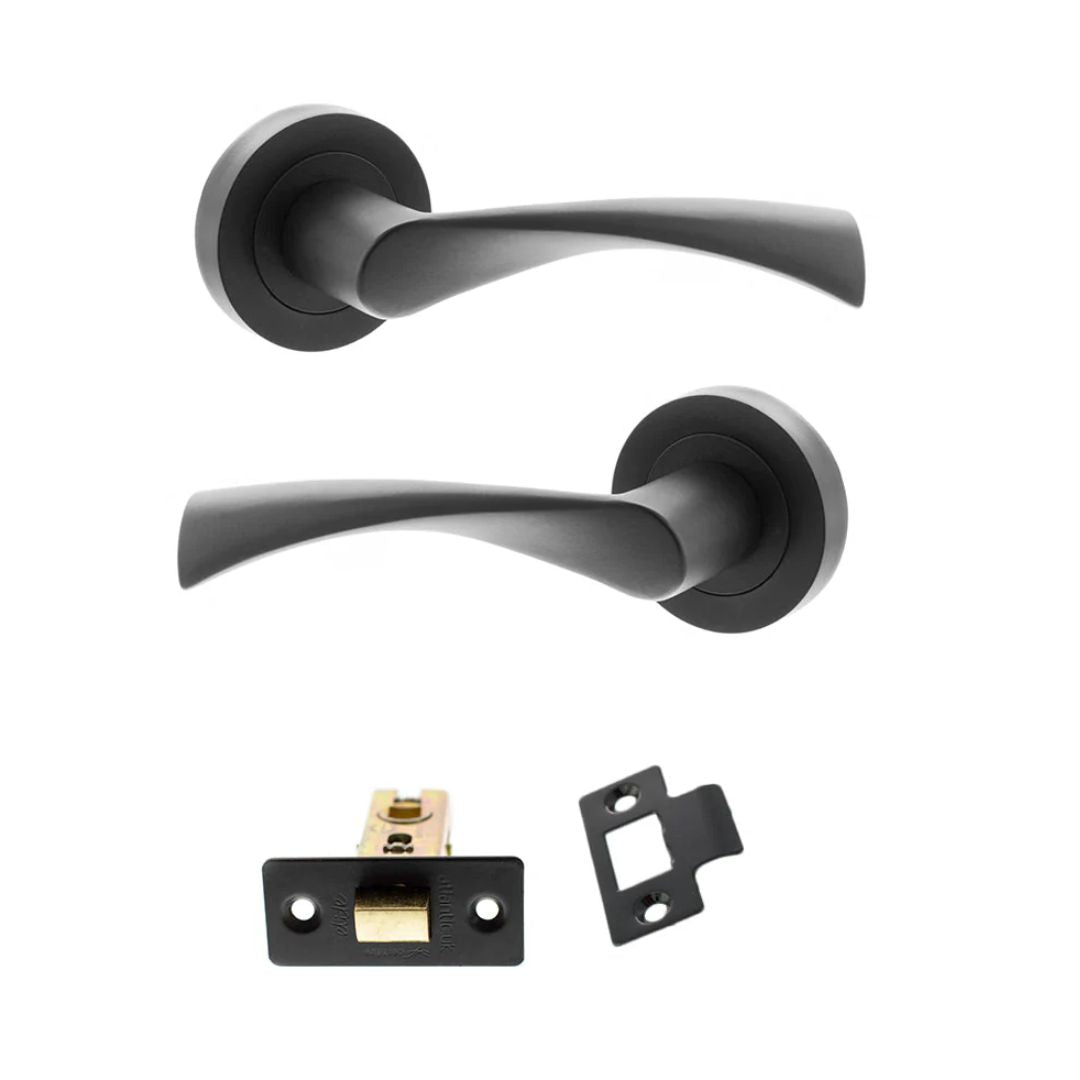 Atlantic S34R Status Colorado on Round Rose Door Handle Pack