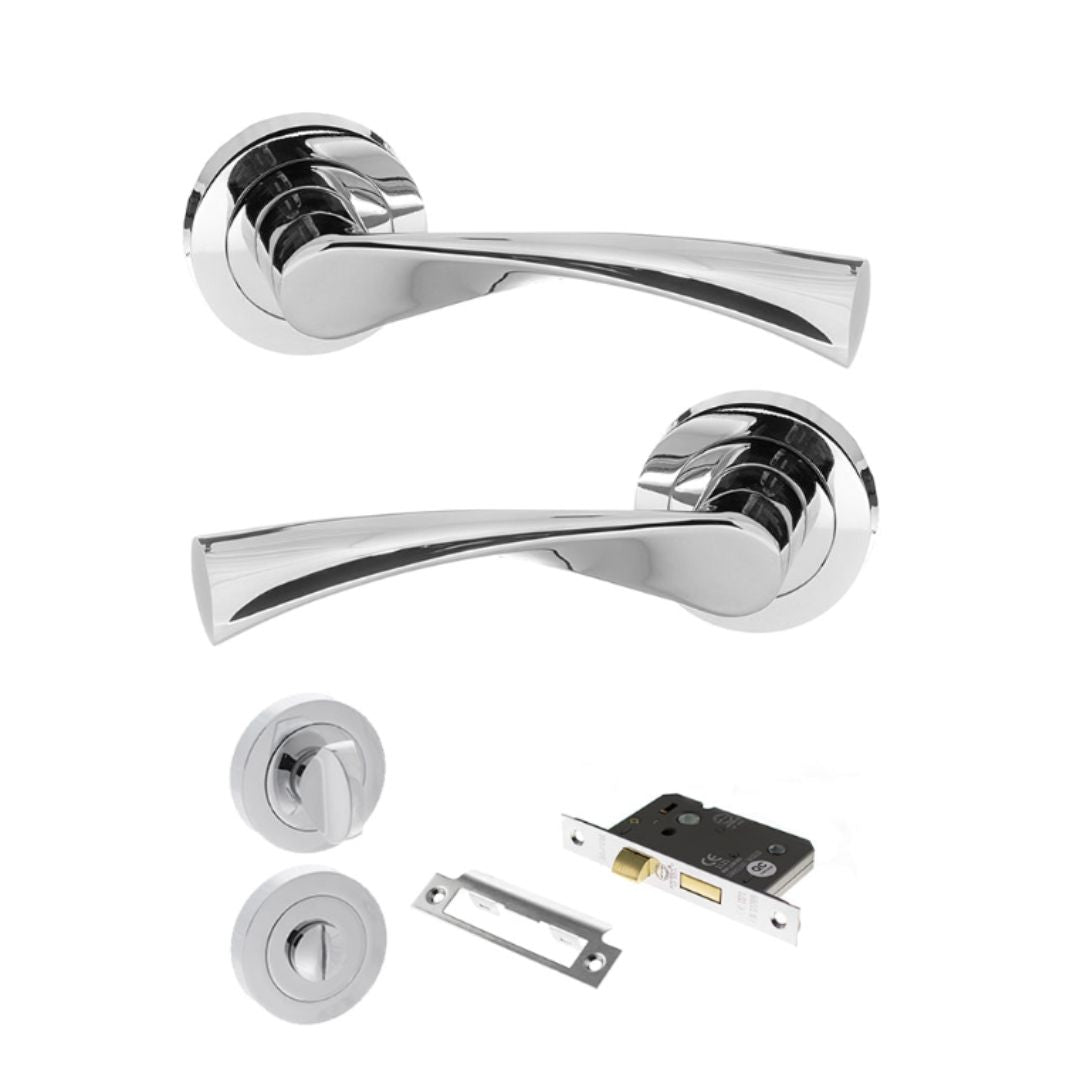 Atlantic S34R Status Colorado on Round Rose Door Handle Pack