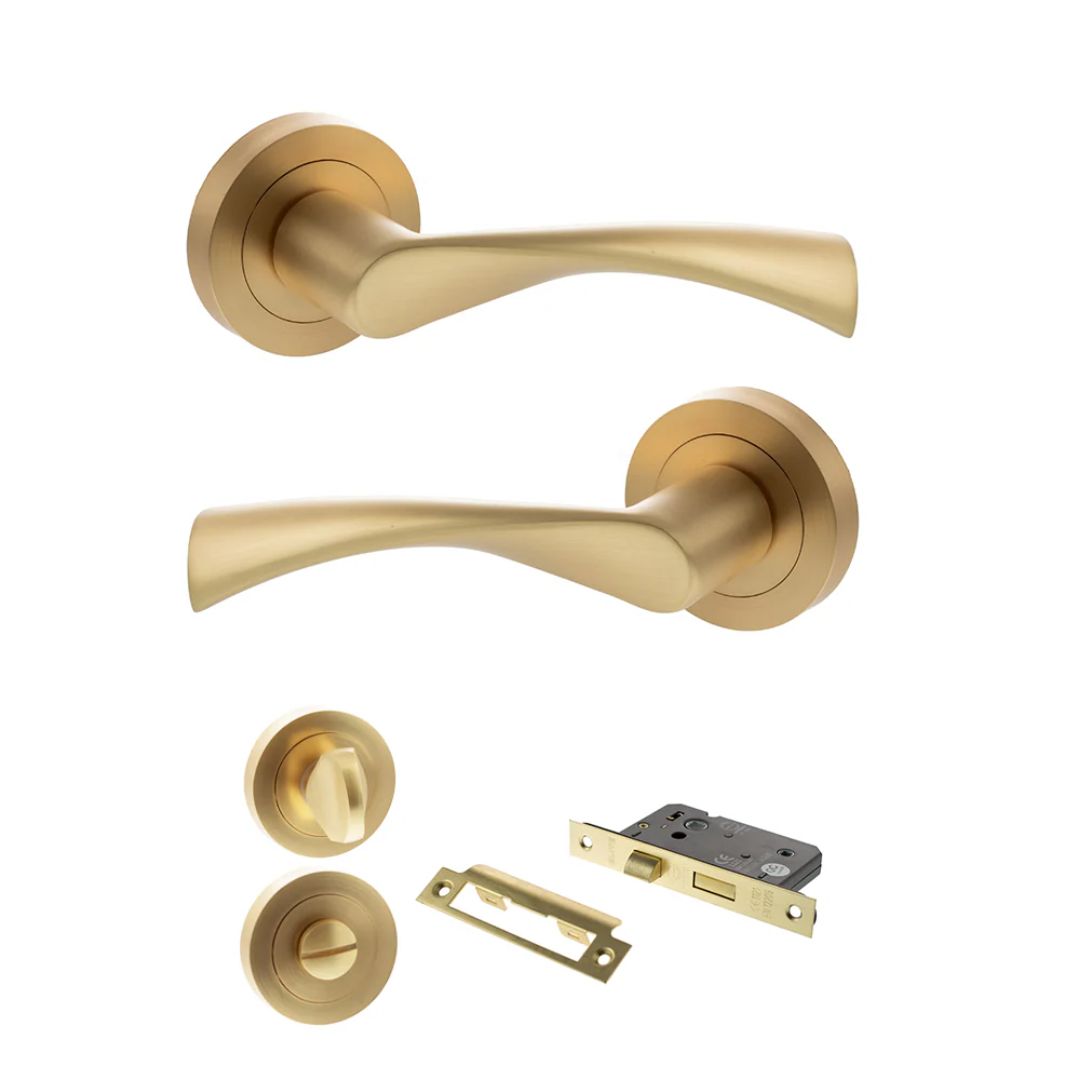 Atlantic S34R Status Colorado on Round Rose Door Handle Pack