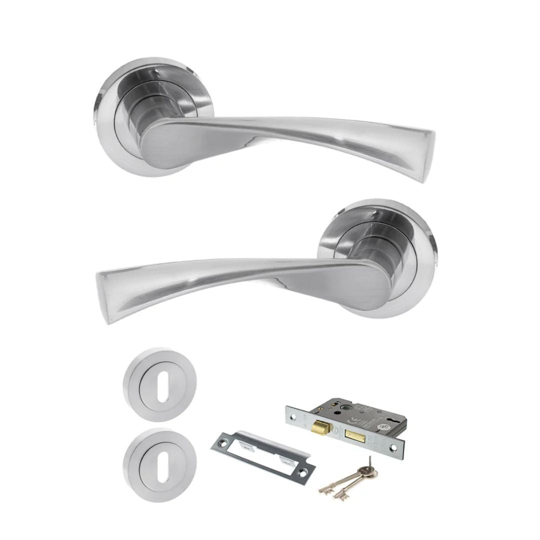 Atlantic S34R Status Colorado on Round Rose Door Handle Pack