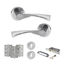 STATUS Colorado Door Handle Pack (3 Lever Lock Set - 3" CE Sashlock, 3" Premium Hinges x3) - Satin Chrome