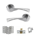 STATUS Colorado Door Handle Pack (Latch Set - 2.5" CE Latch, 3" Premium Hinges x3) - Satin Chrome