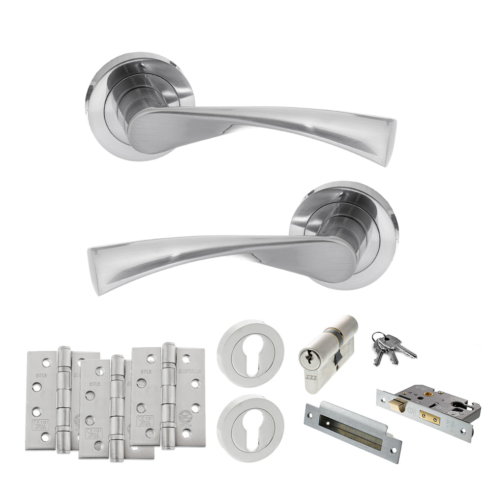 Atlantic S34R Status Colorado on Round Rose Door Handle Pack