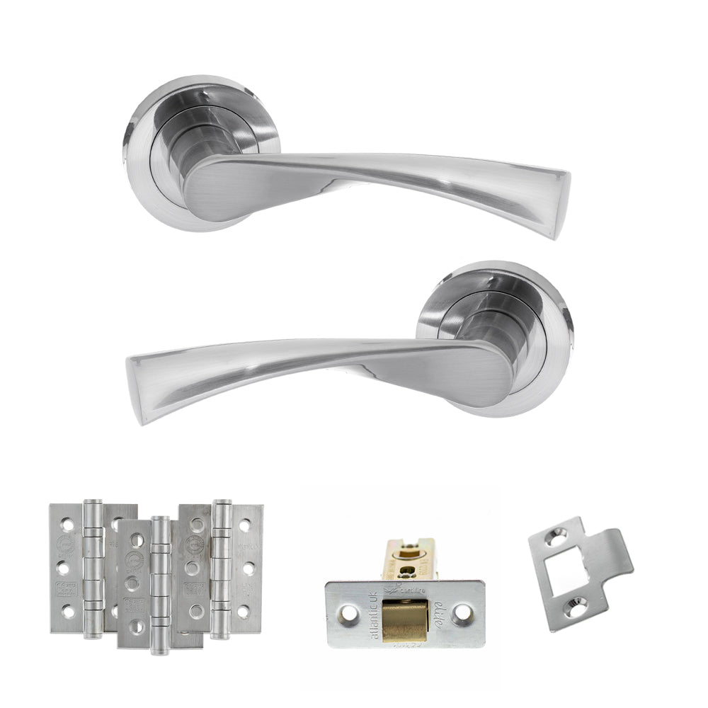 Atlantic S34R Status Colorado on Round Rose Door Handle Pack