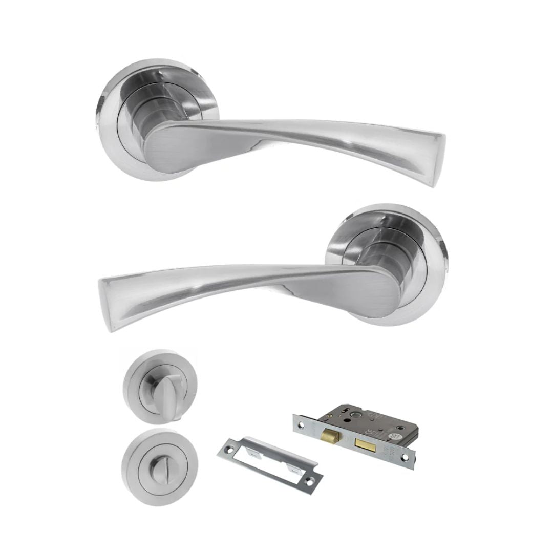 Atlantic S34R Status Colorado on Round Rose Door Handle Pack