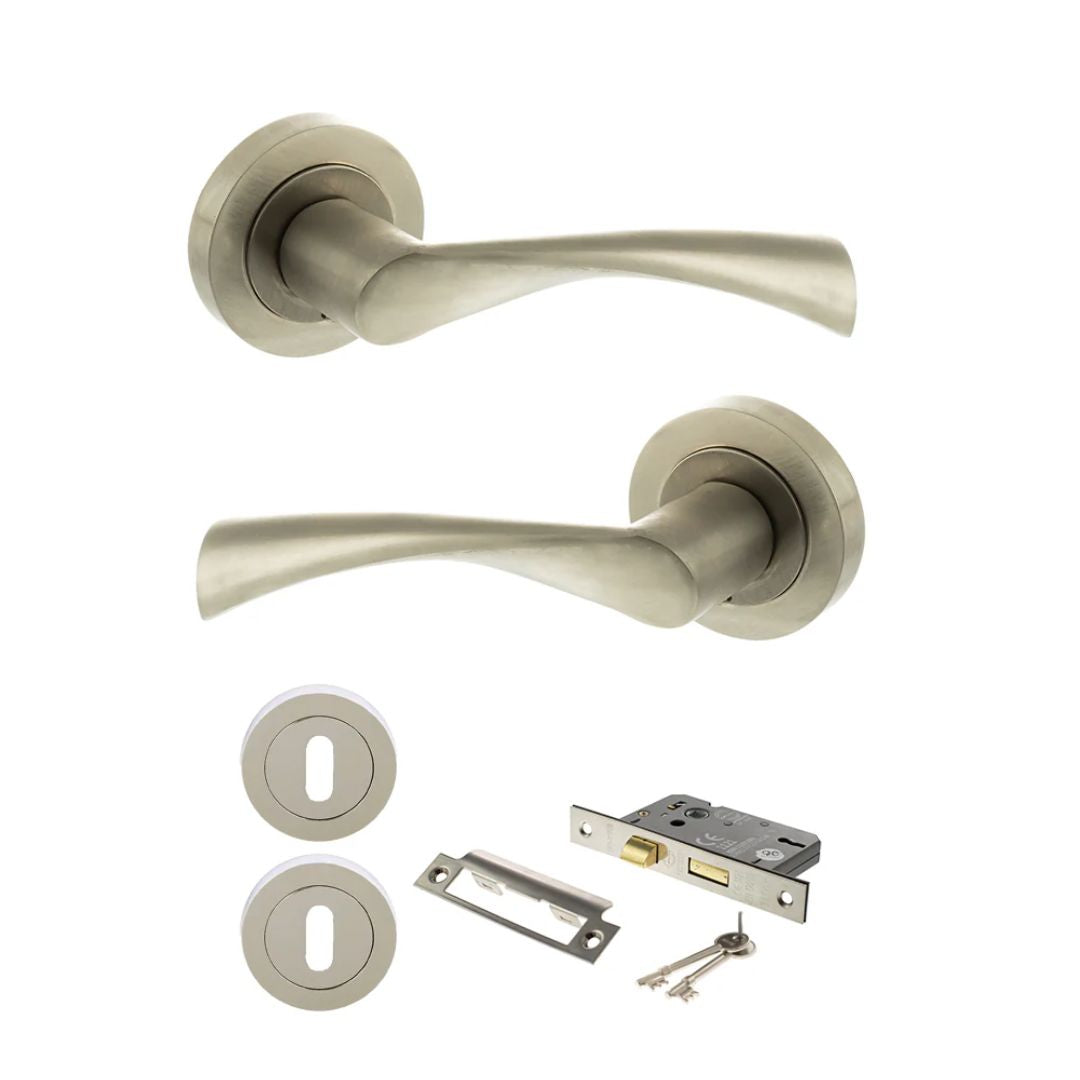 Atlantic S34R Status Colorado on Round Rose Door Handle Pack