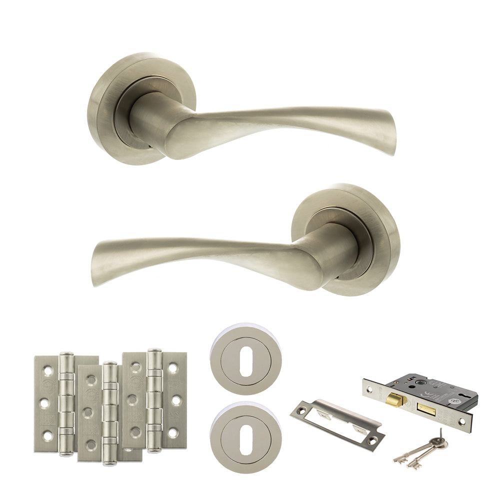 Atlantic S34R Status Colorado on Round Rose Door Handle Pack