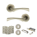 STATUS Colorado Door Handle Pack (3 Lever Lock Set - 3" CE Sashlock, 3" Premium Hinges x3) - Satin Nickel