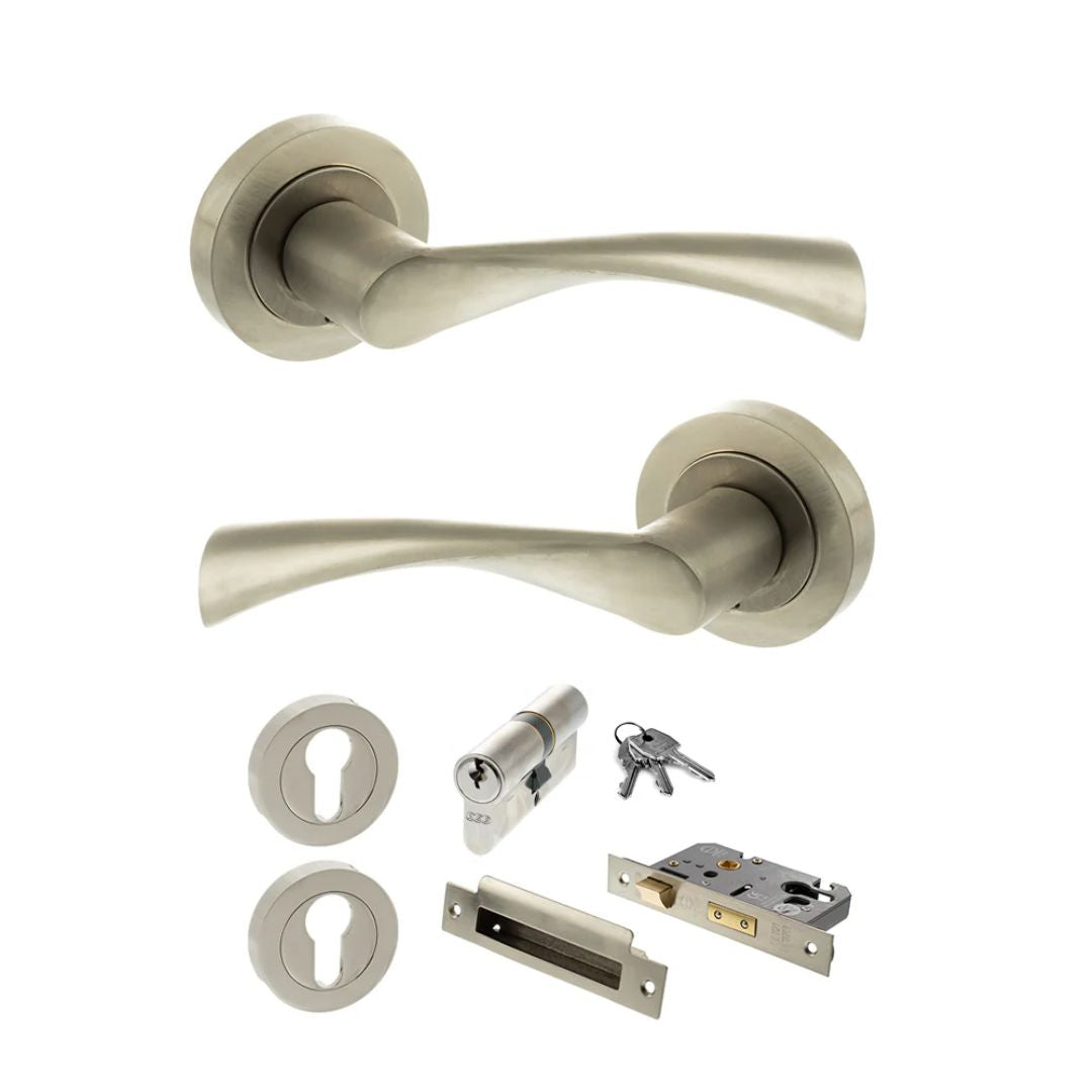 Atlantic S34R Status Colorado on Round Rose Door Handle Pack
