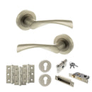 STATUS Colorado Door Handle Pack (Euro Lock Set - 3" CE Sashlock, 3" Premium Hinges x3) - Satin Nickel
