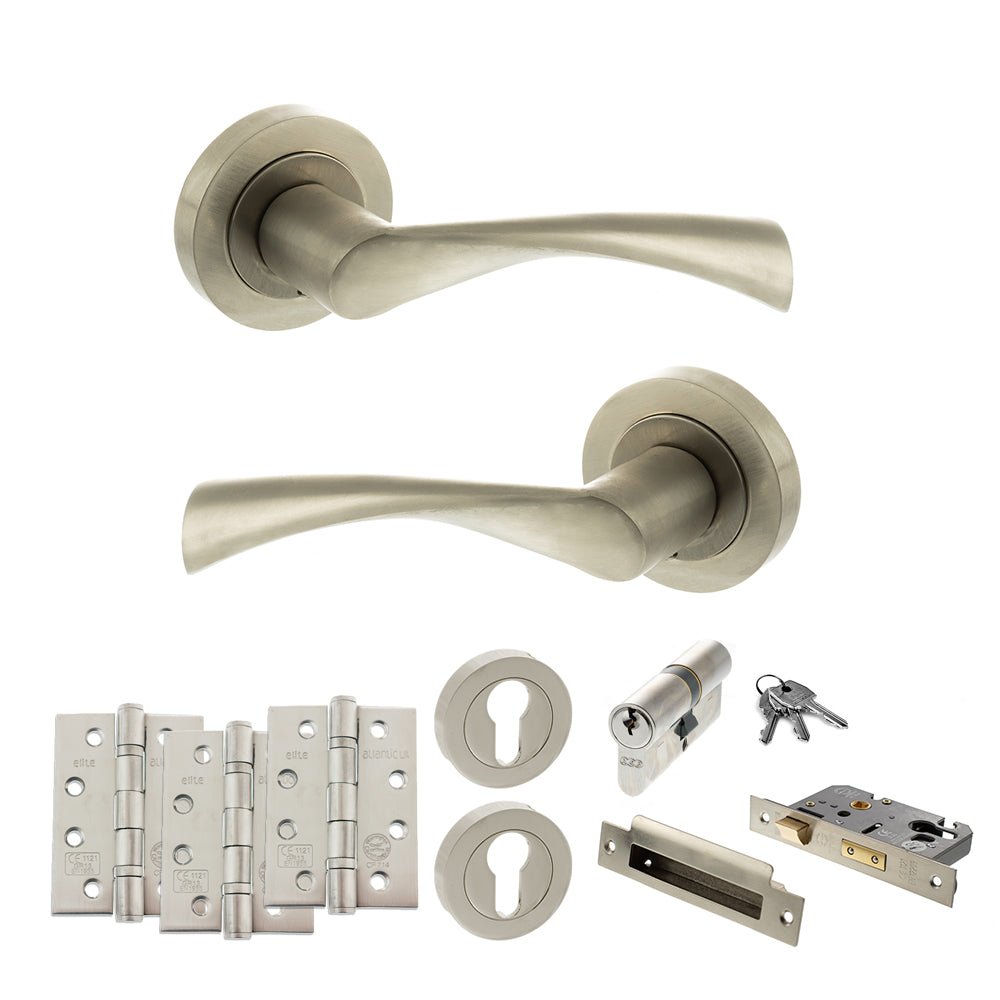 Atlantic S34R Status Colorado on Round Rose Door Handle Pack