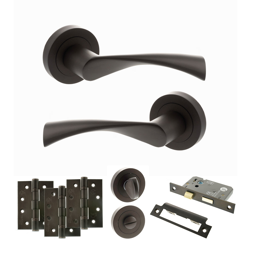 Atlantic S34R Status Colorado on Round Rose Door Handle Pack
