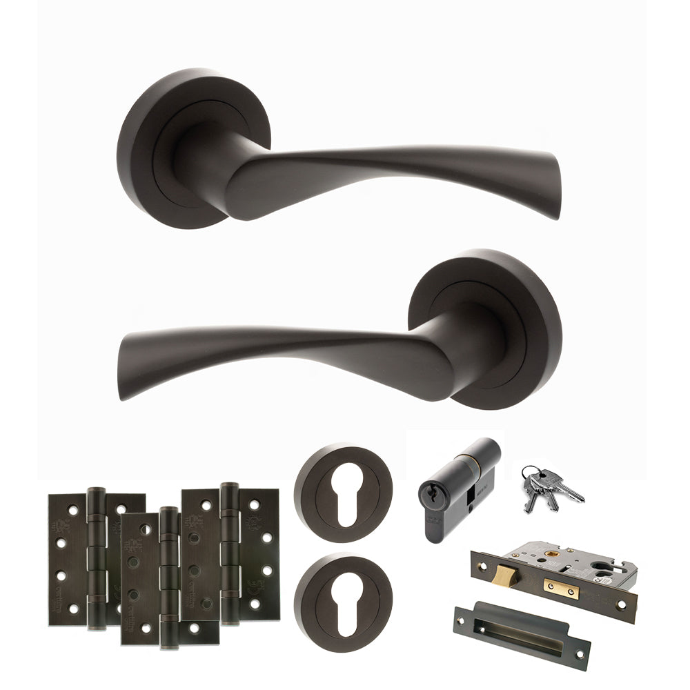 Atlantic S34R Status Colorado on Round Rose Door Handle Pack