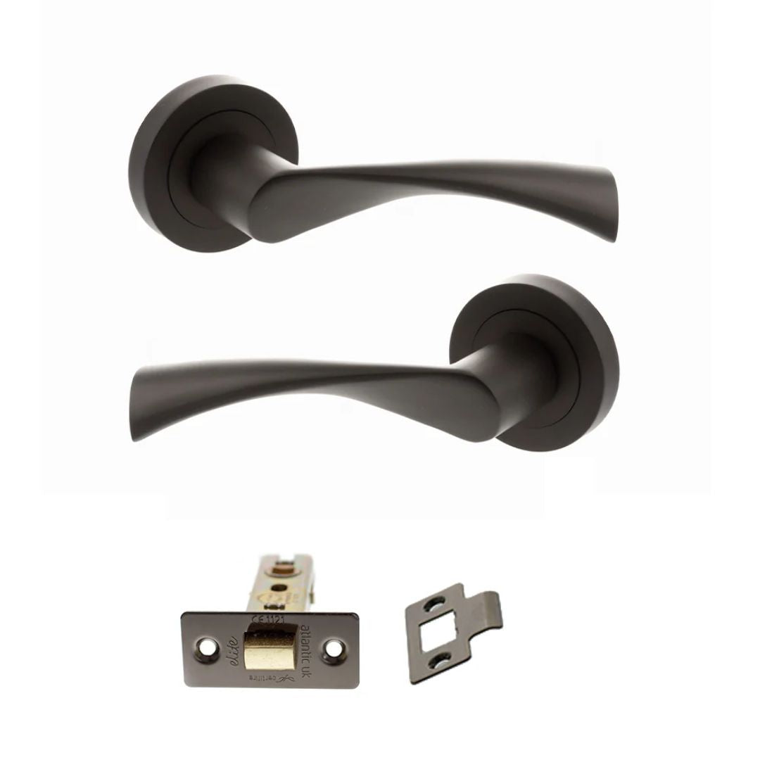 Atlantic S34R Status Colorado on Round Rose Door Handle Pack