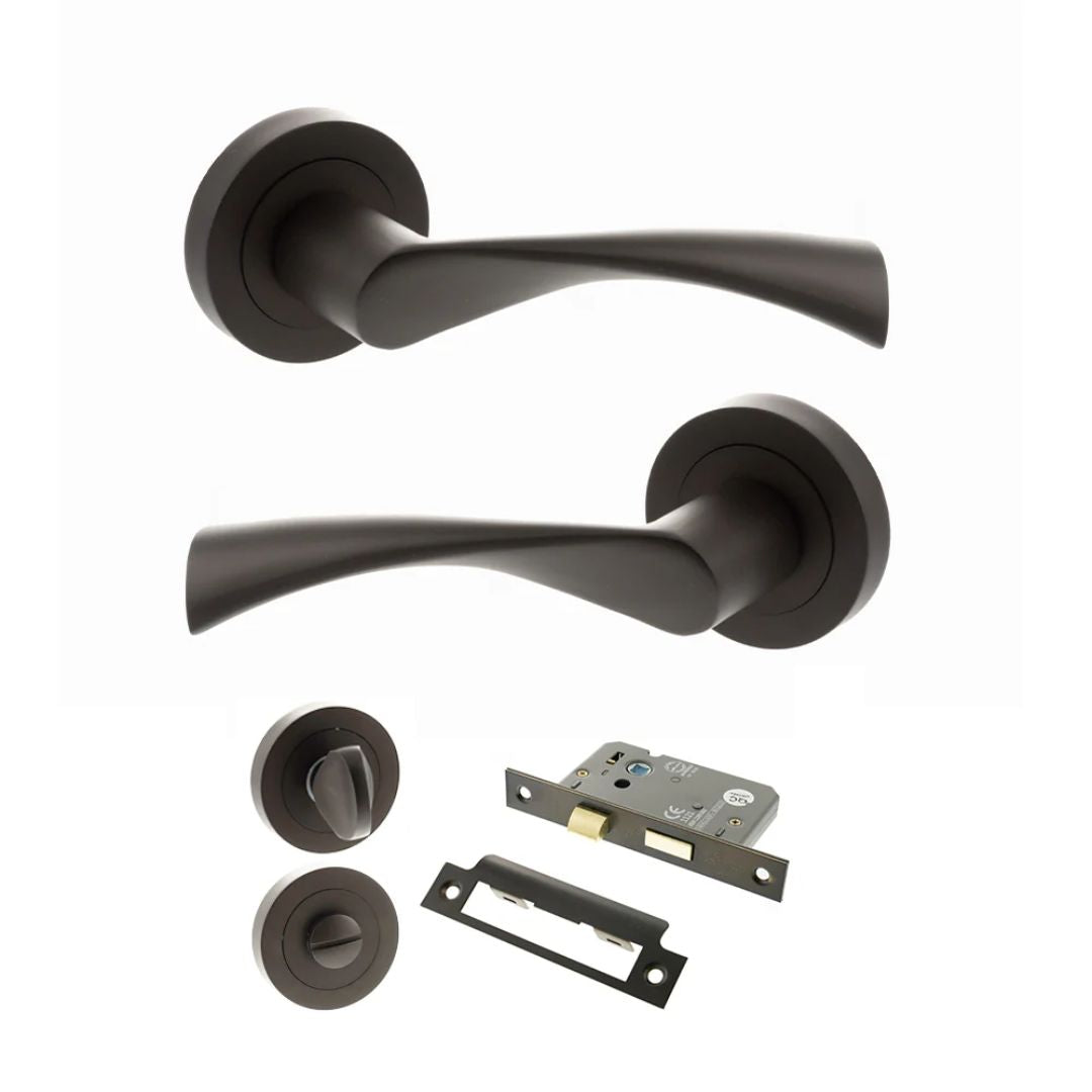 Atlantic S34R Status Colorado on Round Rose Door Handle Pack