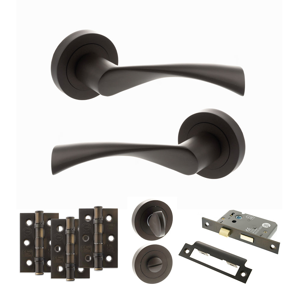Atlantic S34R Status Colorado on Round Rose Door Handle Pack