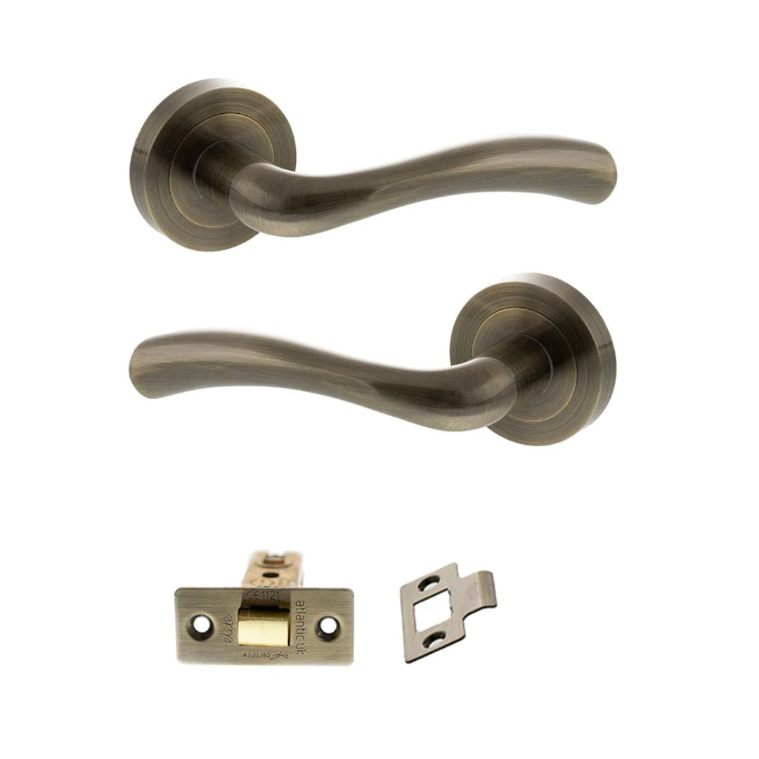 Atlantic S35R Status Texas on Round Rose Door Handle Pack