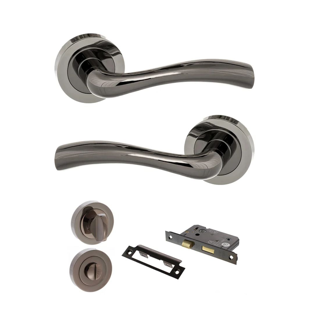 Atlantic S35R Status Texas on Round Rose Door Handle Pack