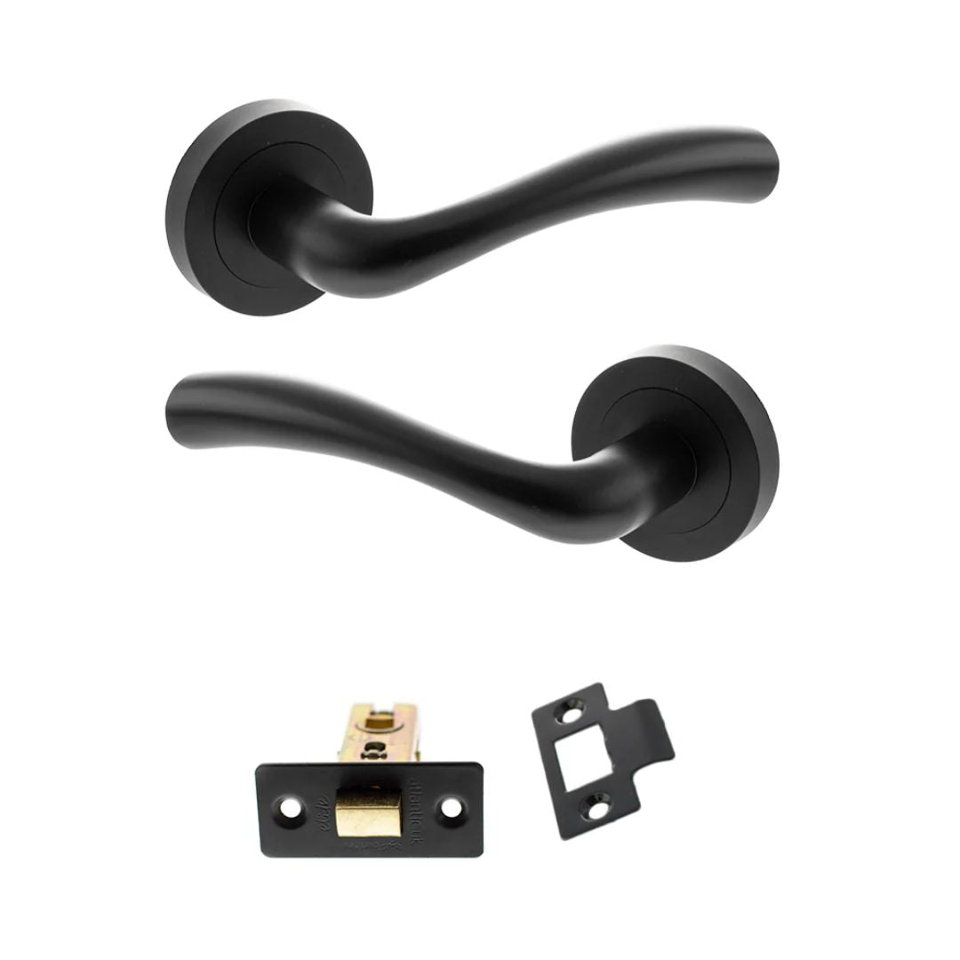 Atlantic S35R Status Texas on Round Rose Door Handle Pack