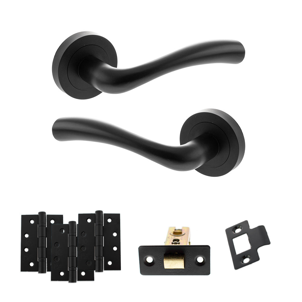 Atlantic S35R Status Texas on Round Rose Door Handle Pack