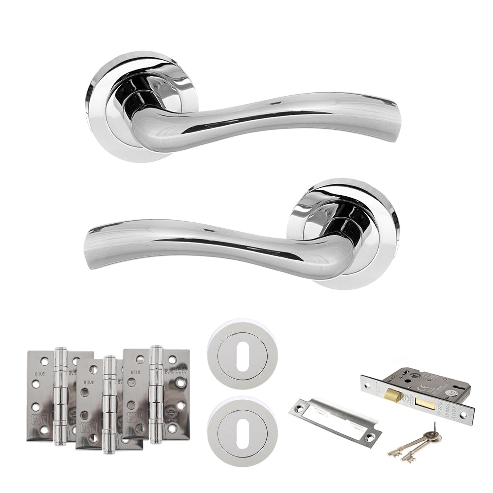 Atlantic S35R Status Texas on Round Rose Door Handle Pack