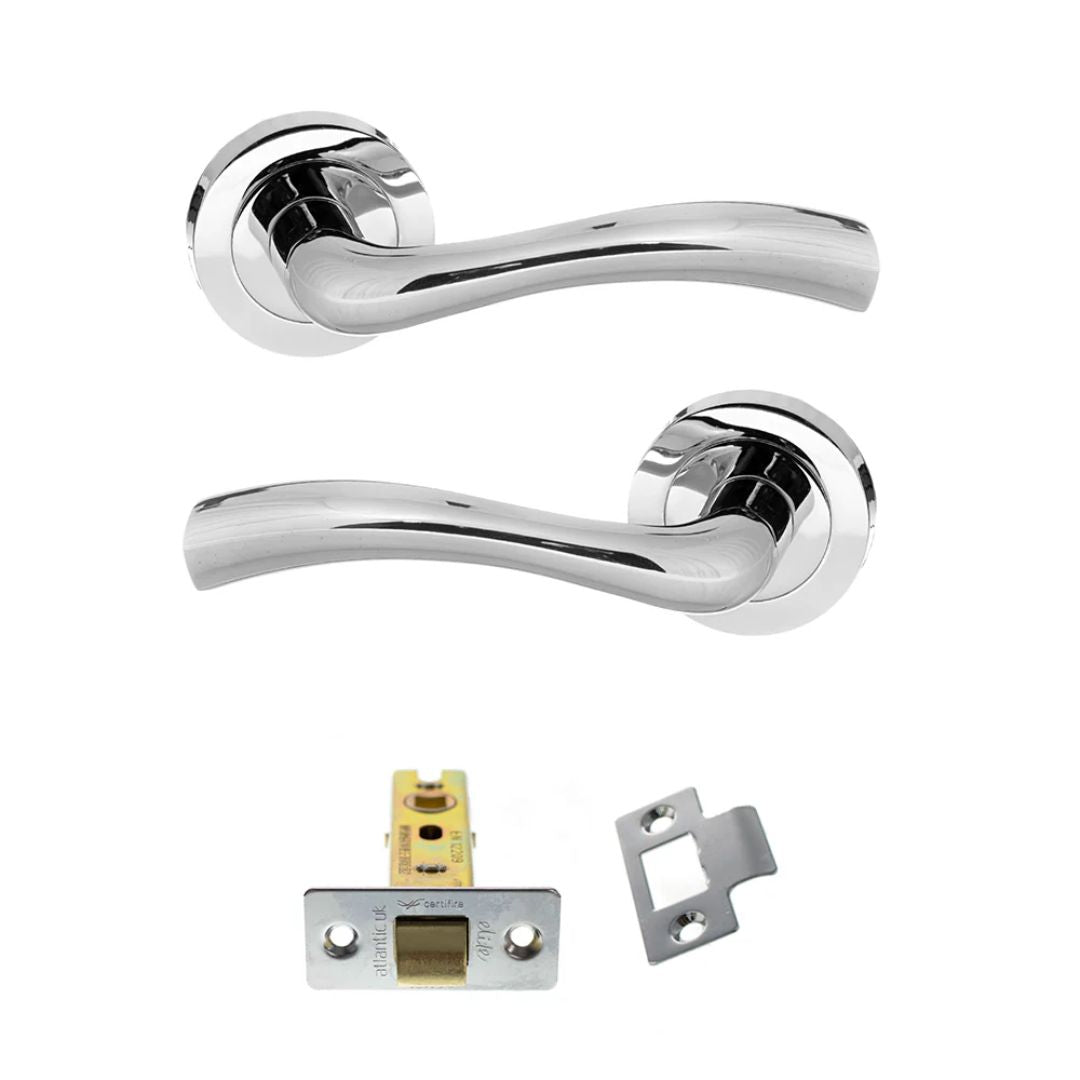 Atlantic S35R Status Texas on Round Rose Door Handle Pack