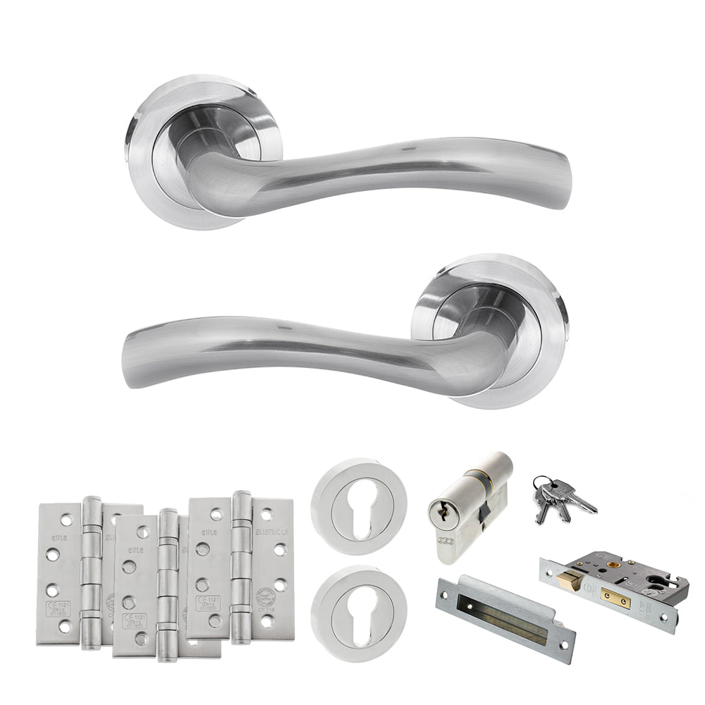 Atlantic S35R Status Texas on Round Rose Door Handle Pack