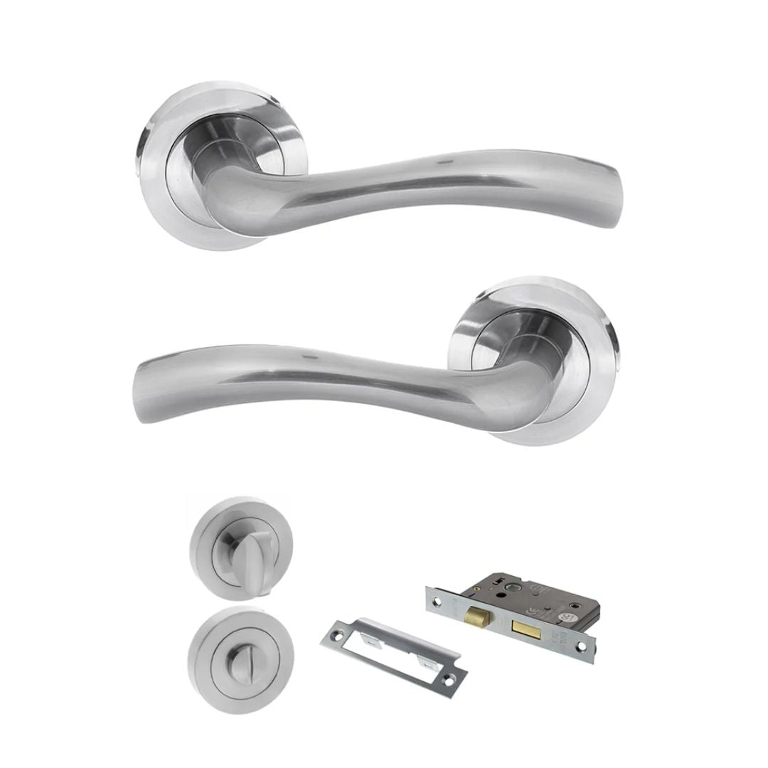 Atlantic S35R Status Texas on Round Rose Door Handle Pack