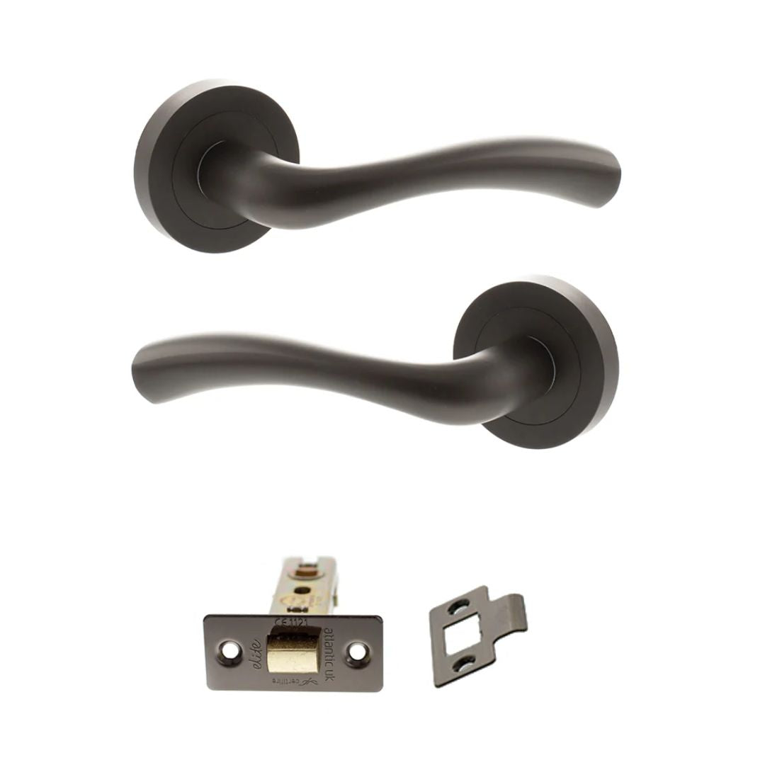 Atlantic S35R Status Texas on Round Rose Door Handle Pack