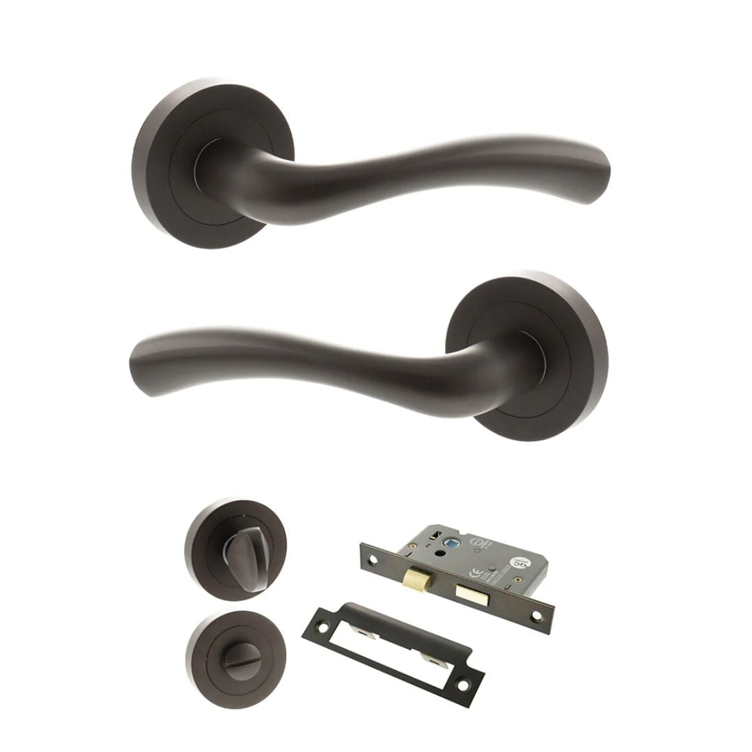 Atlantic S35R Status Texas on Round Rose Door Handle Pack