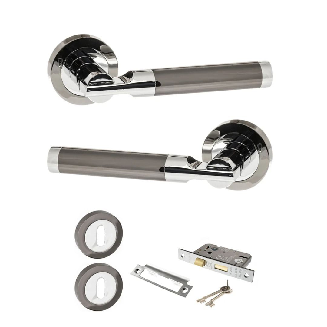 Atlantic S36R Status Dakota on Round Rose Door Handle Pack