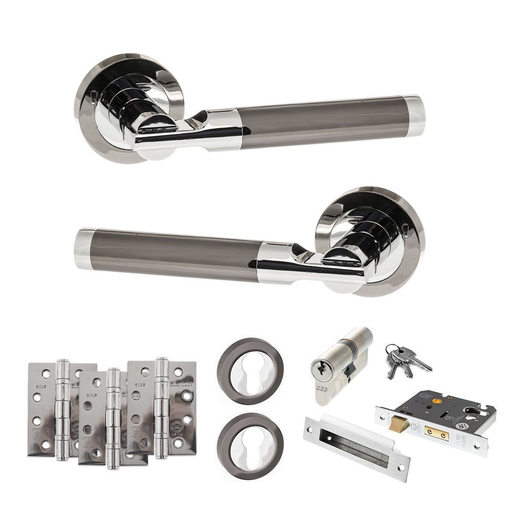 Atlantic S36R Status Dakota on Round Rose Door Handle Pack