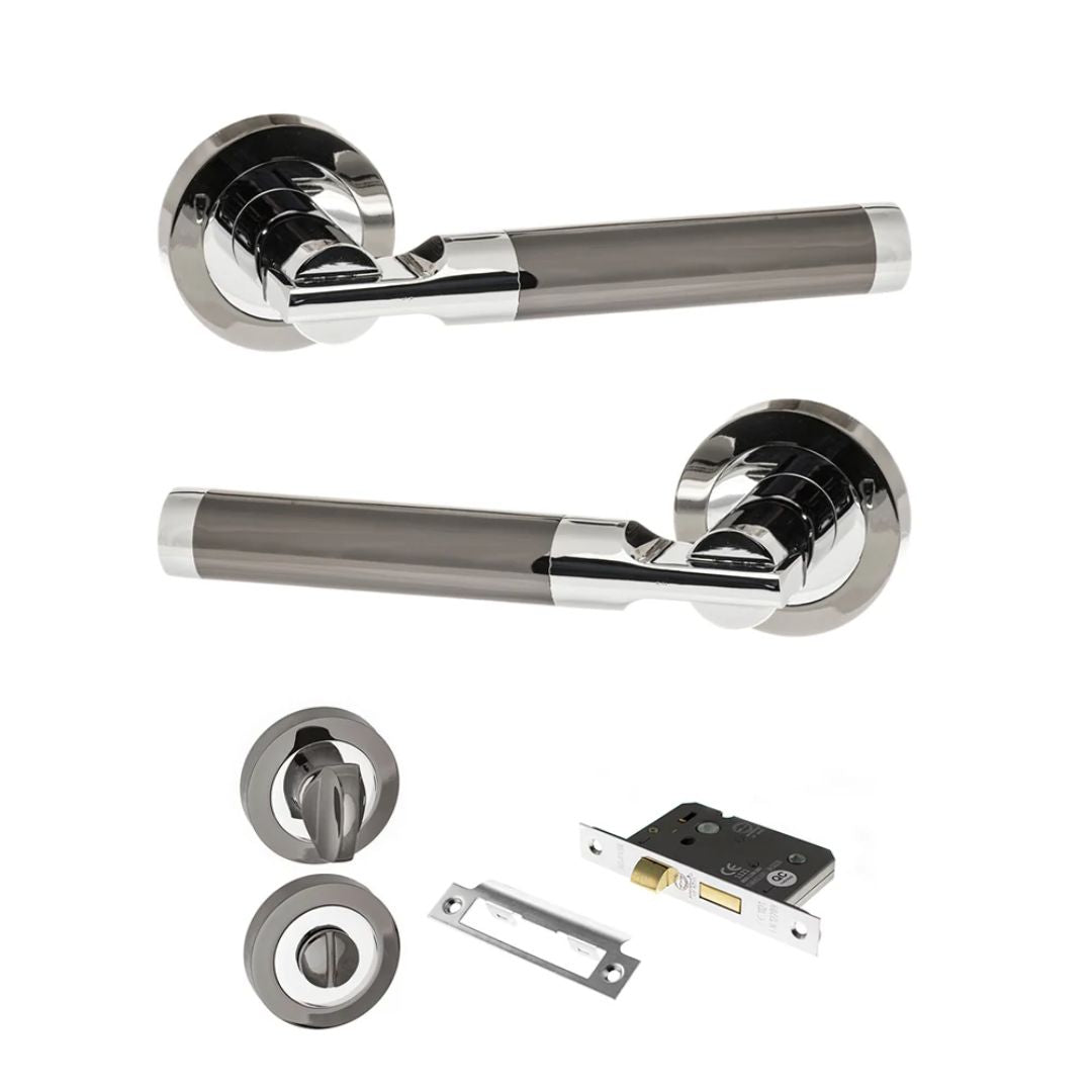 Atlantic S36R Status Dakota on Round Rose Door Handle Pack