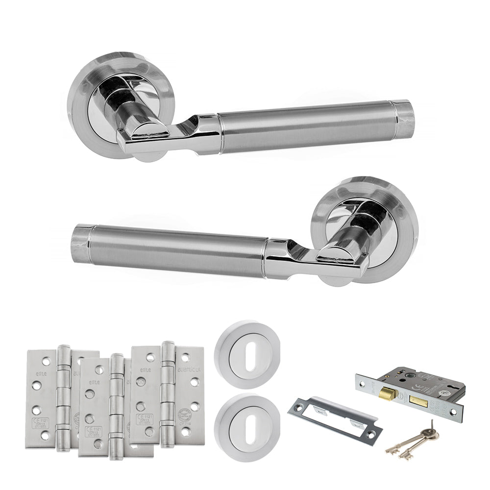 Atlantic S36R Status Dakota on Round Rose Door Handle Pack