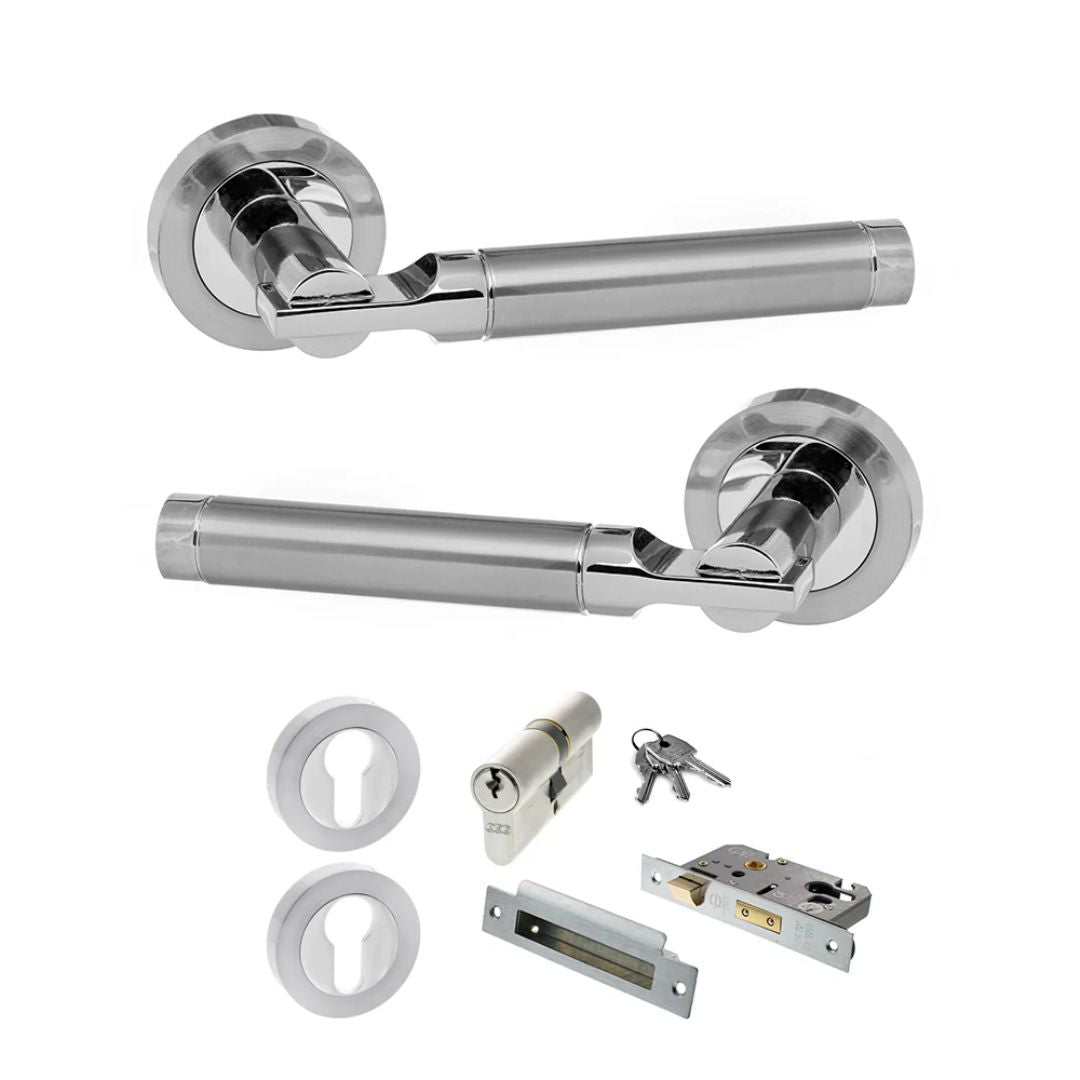 Atlantic S36R Status Dakota on Round Rose Door Handle Pack