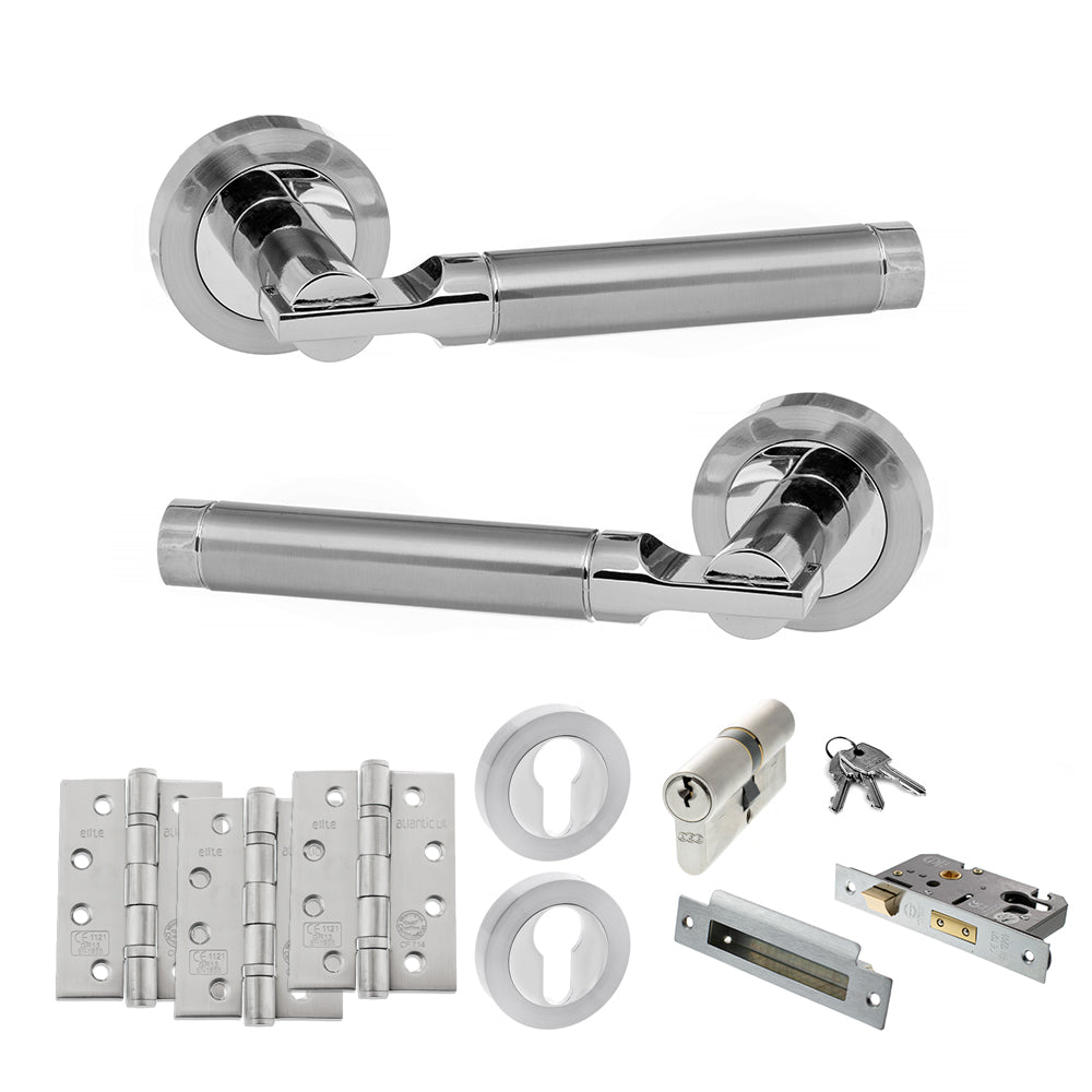 Atlantic S36R Status Dakota on Round Rose Door Handle Pack