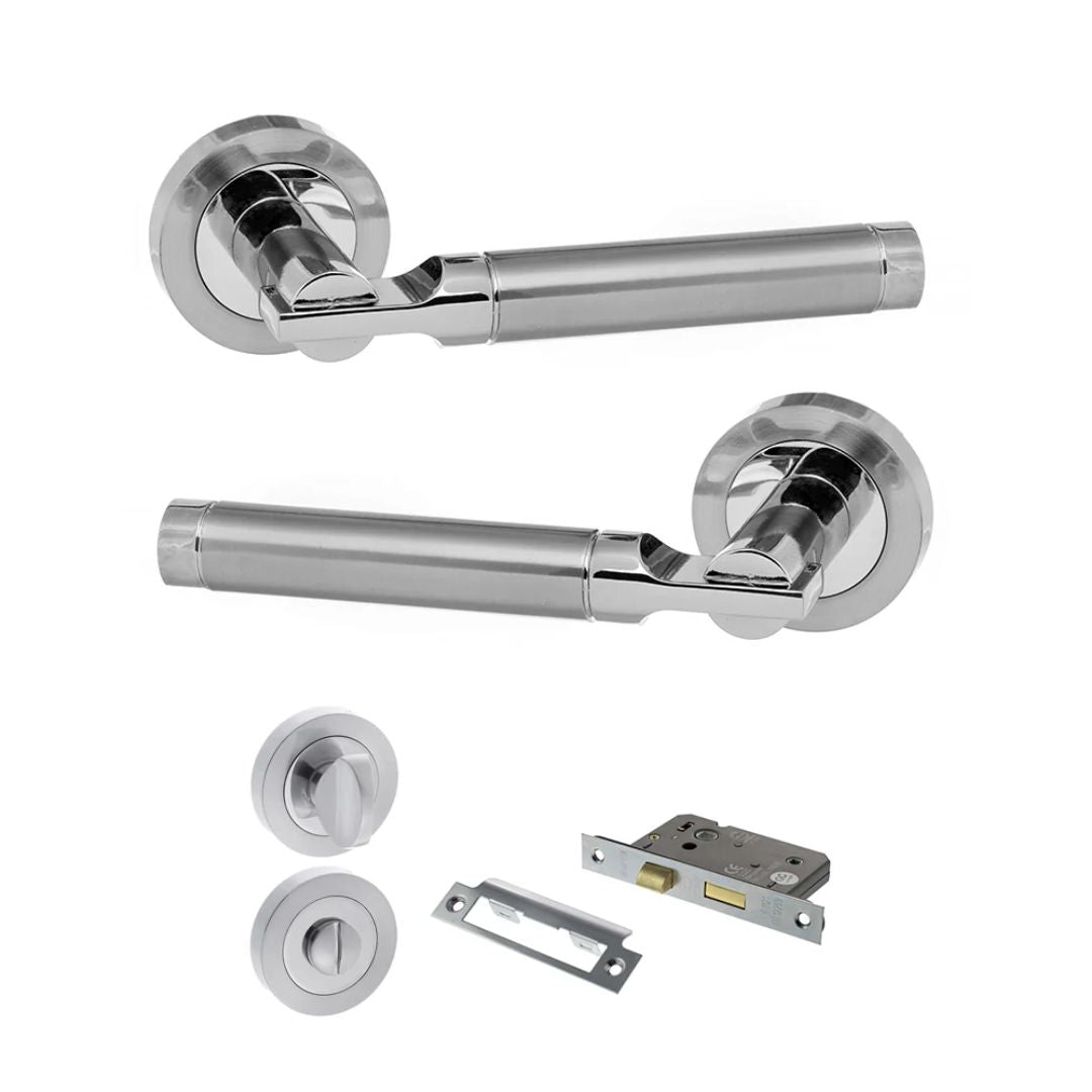 Atlantic S36R Status Dakota on Round Rose Door Handle Pack