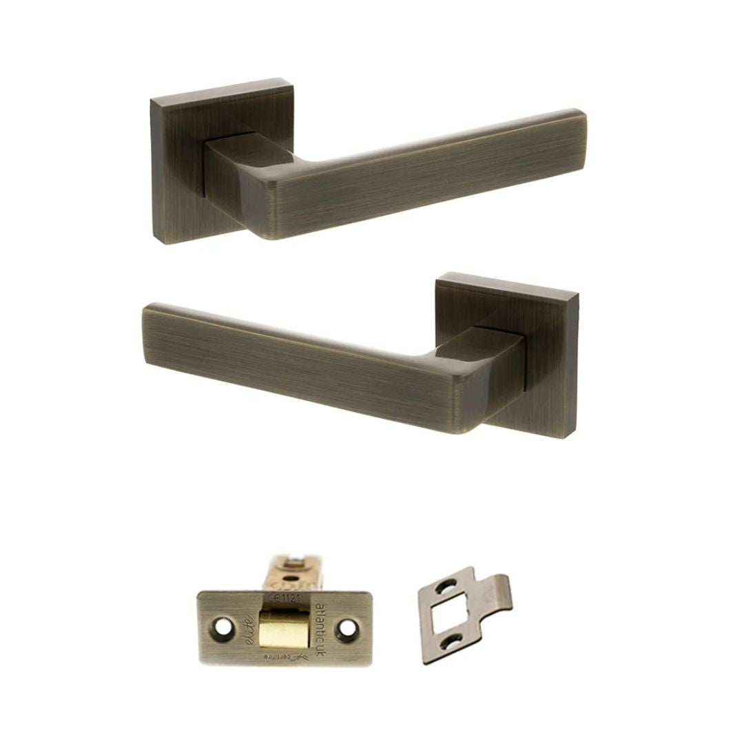 Atlantic S40S Status Montana on Square Rose Door Handle Pack