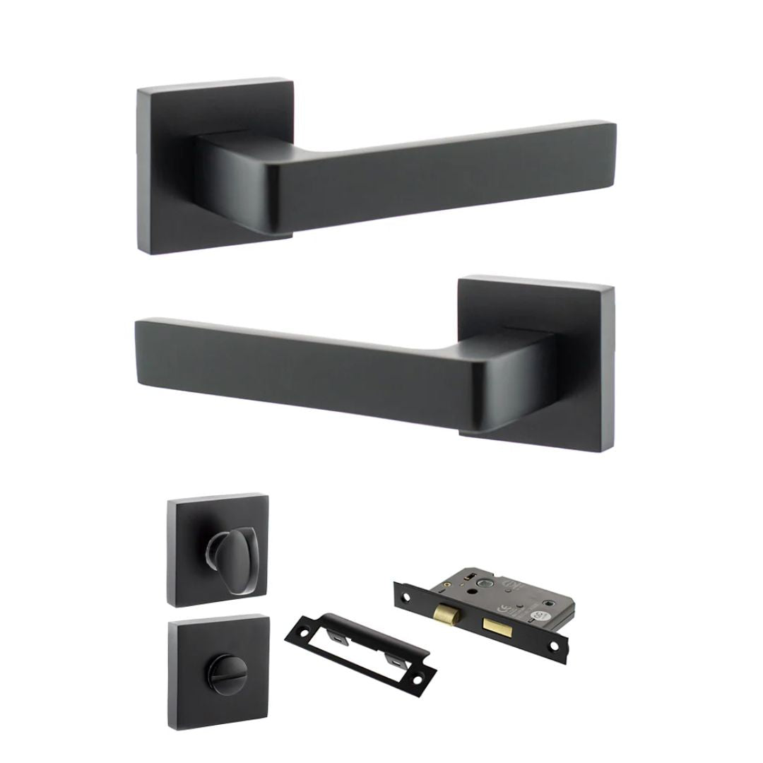 Atlantic S40S Status Montana on Square Rose Door Handle Pack