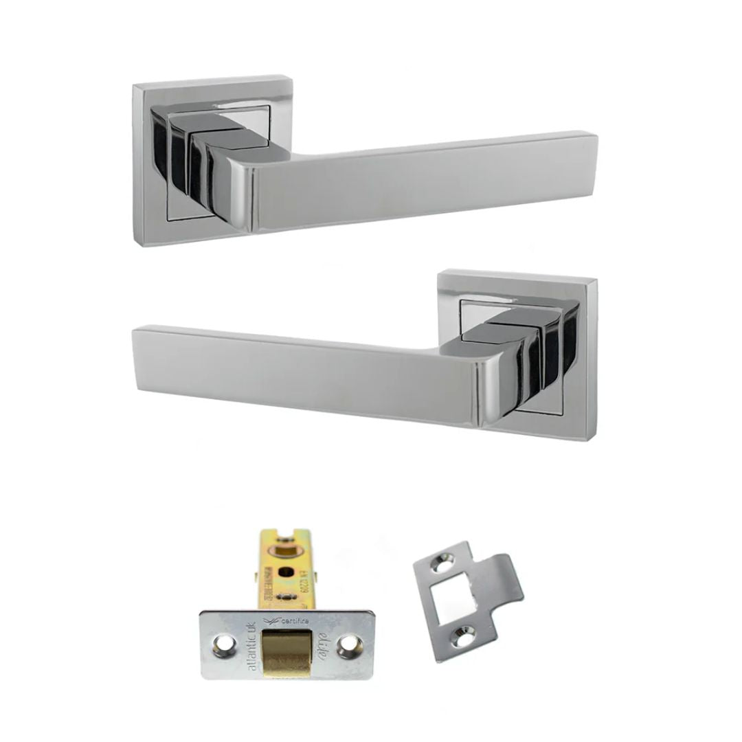 Atlantic S40S Status Montana on Square Rose Door Handle Pack