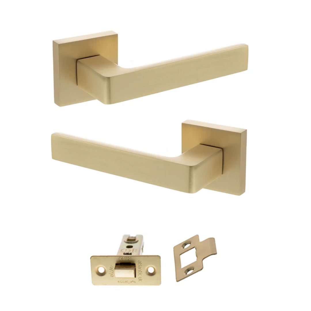 Atlantic S40S Status Montana on Square Rose Door Handle Pack