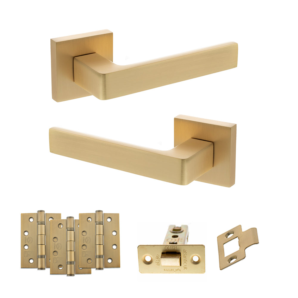 Atlantic S40S Status Montana on Square Rose Door Handle Pack
