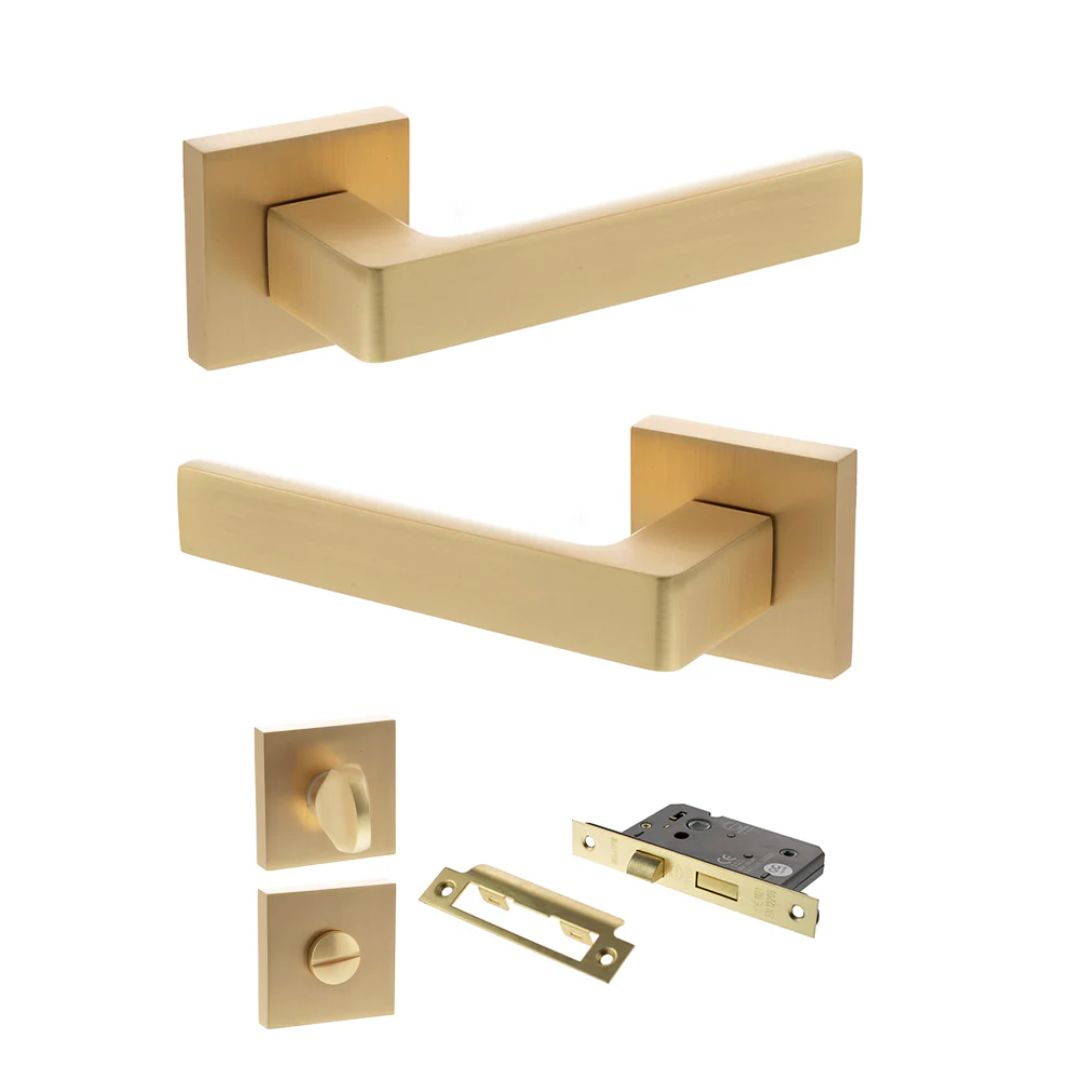 Atlantic S40S Status Montana on Square Rose Door Handle Pack