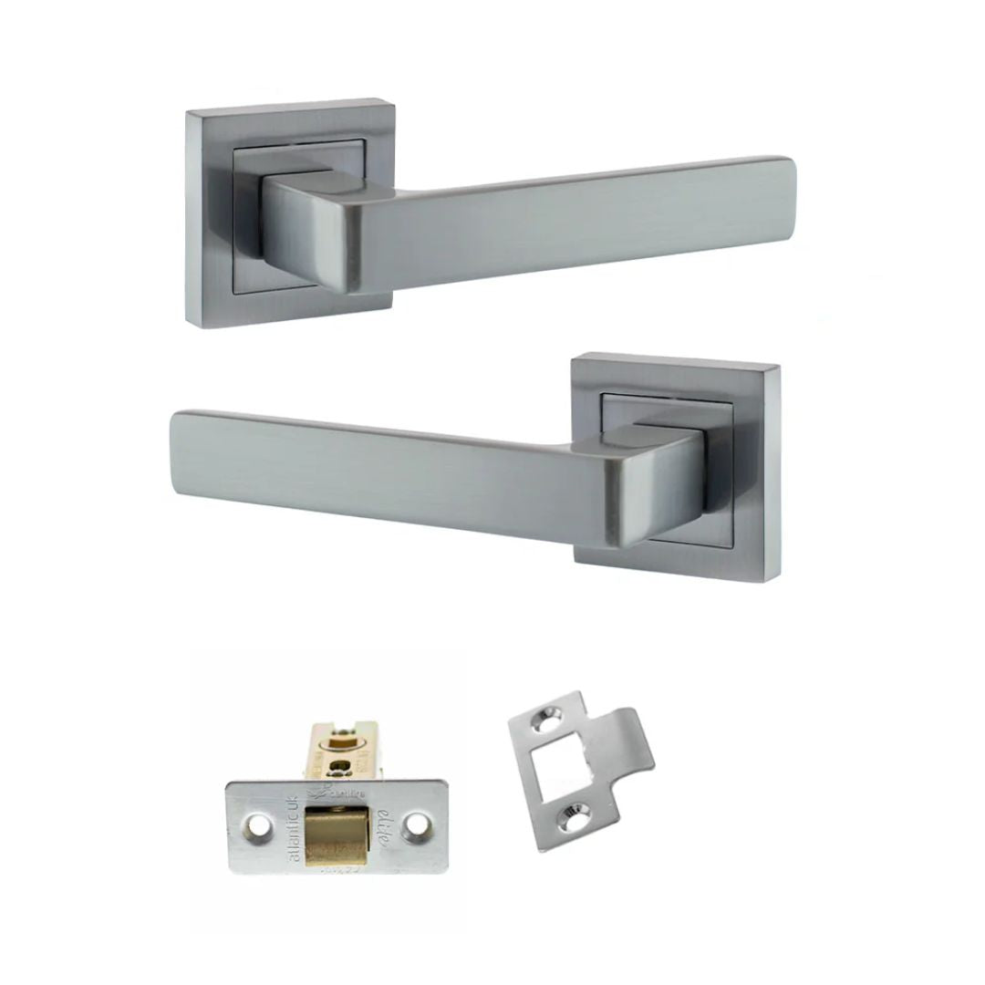 Atlantic S40S Status Montana on Square Rose Door Handle Pack